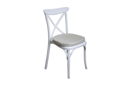 Silla Crossback Blanca Resina