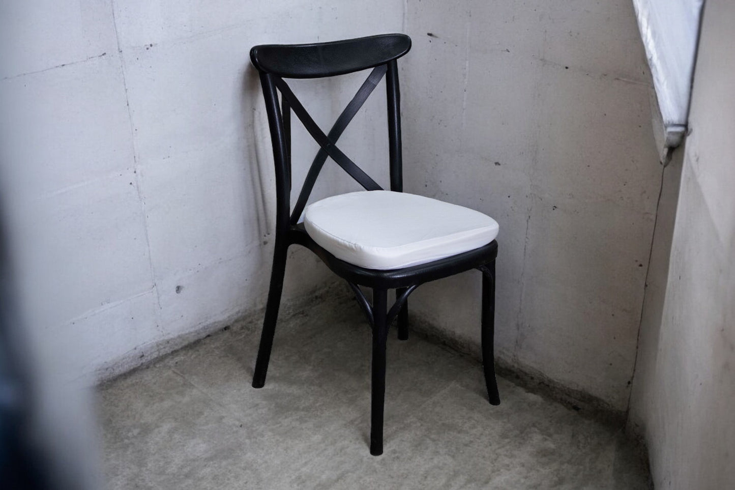 Silla Crossback Negra Resina