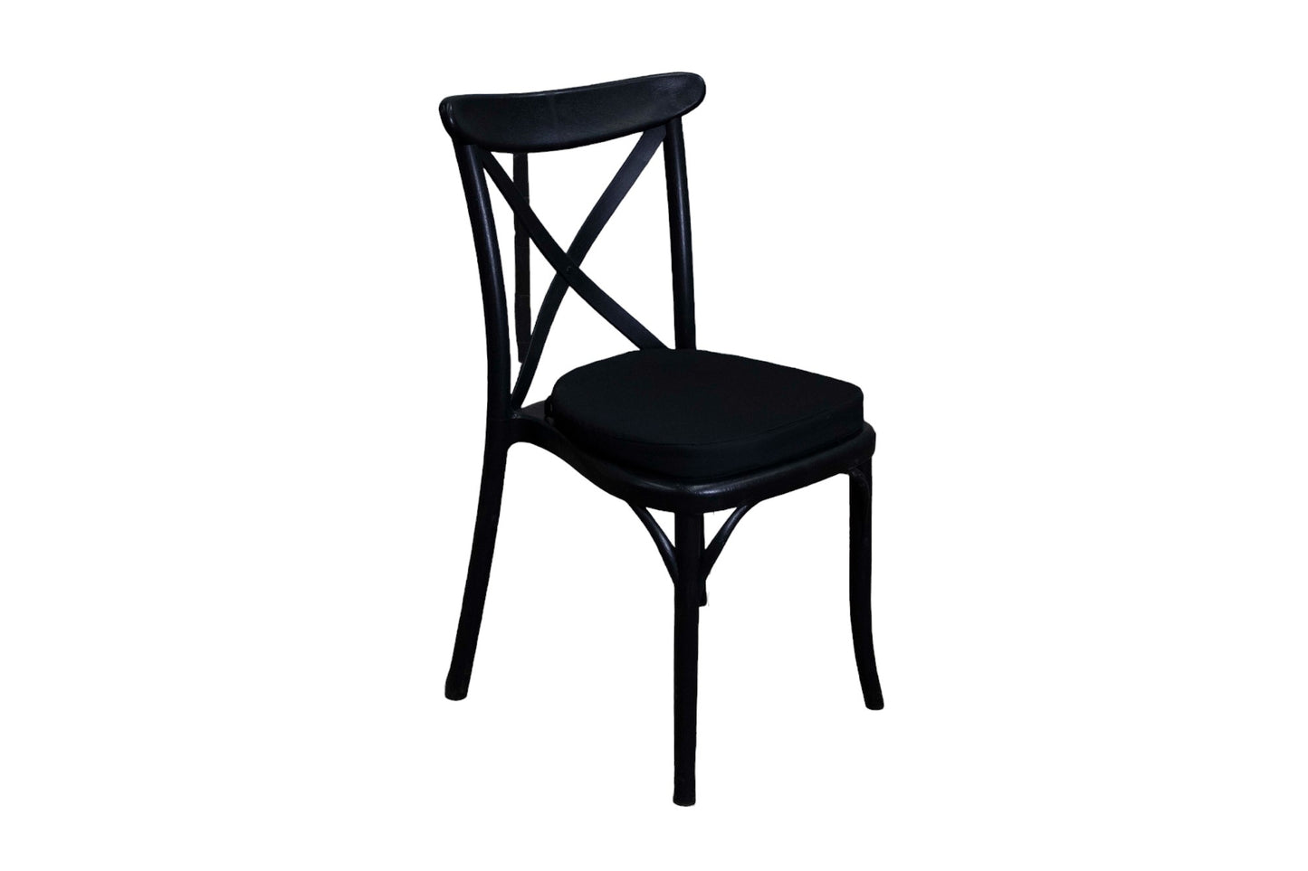 Silla Crossback Negra Resina